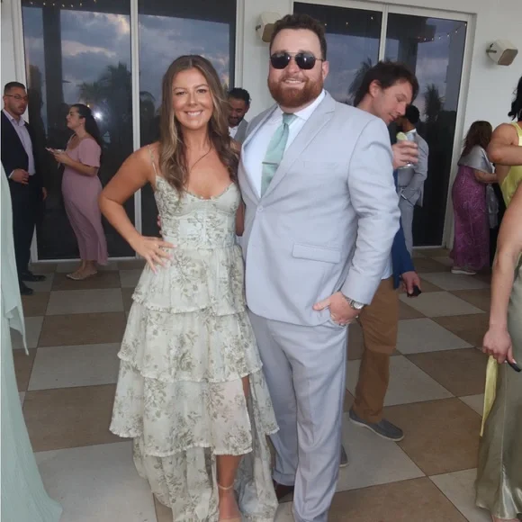 V. Chapman Floral Green Maxi Dress - Picture 2 of 8